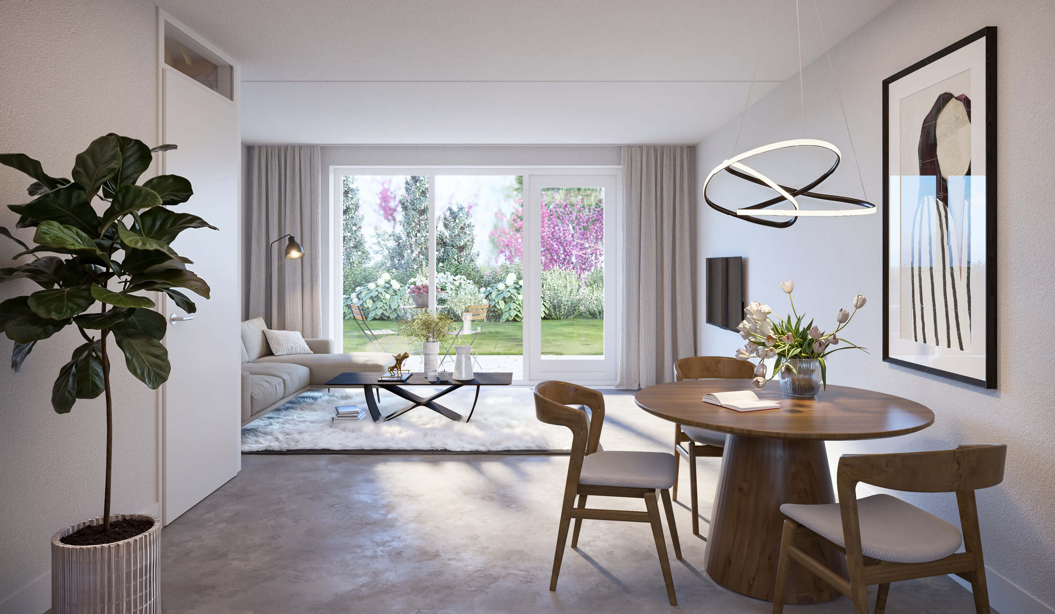 Impressie rijwoning